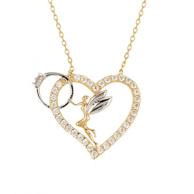 Kalbin İçinde Yüzük Taşıyan Kolye