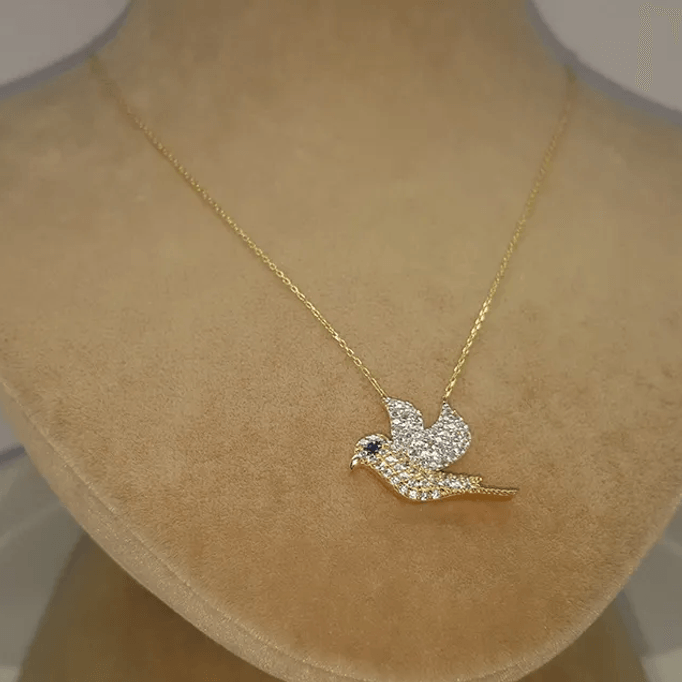 Kanarya Motifli Altın Kolye