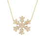 Kar Tanesi Yapraklı Altın Kolye