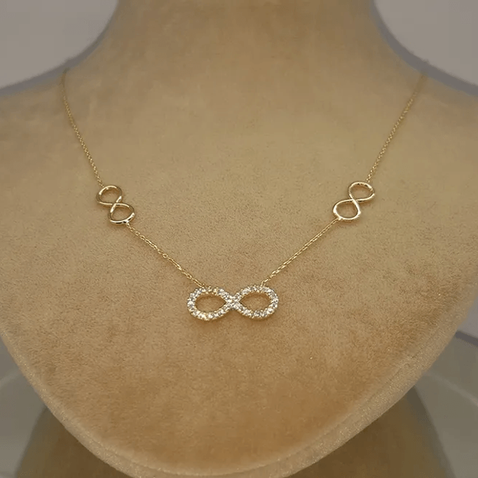 Zincir üzerine 3 Sonsuzluk Kolye