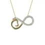 Sonsuzluk İçinde Kalp Altın Kolye