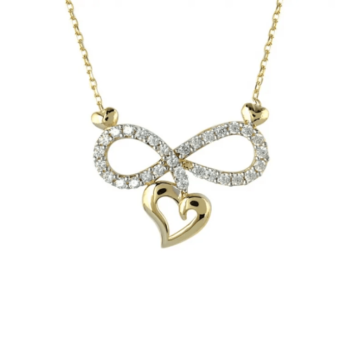 Sallanan Kalp Sonsuzluk Kolyesi