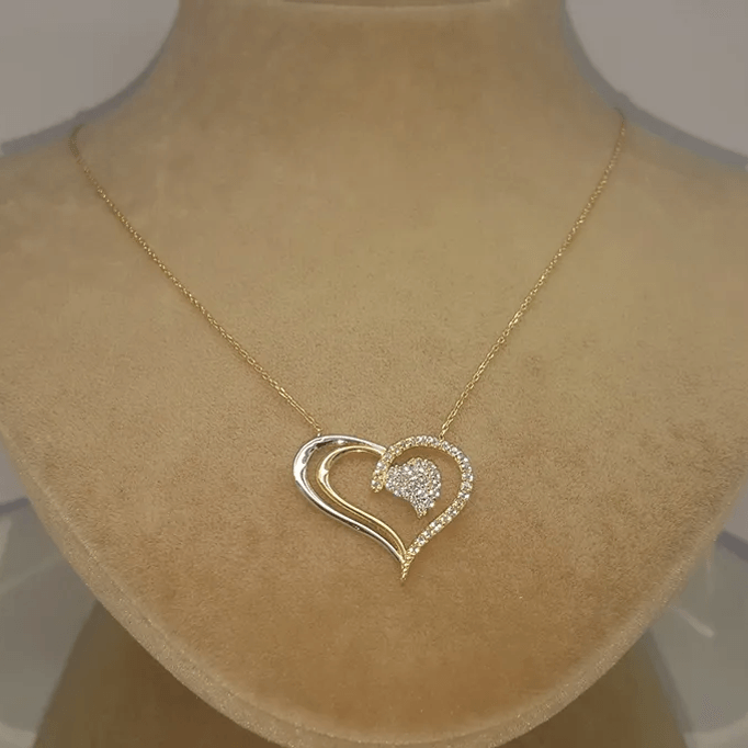 KLF449 Kalp Altın Kolye