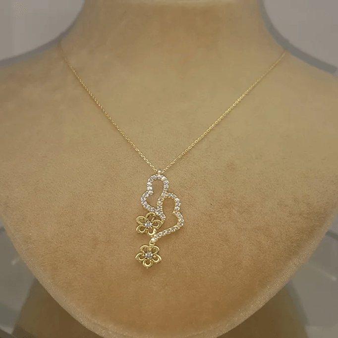 Kalpli Papatya Altın Kolye