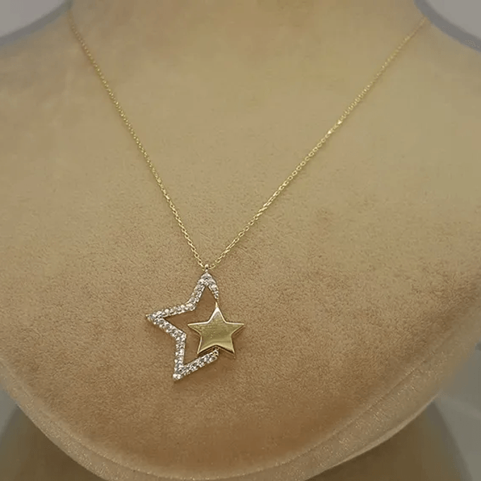 Yıldız Taşlı Altın Kolye