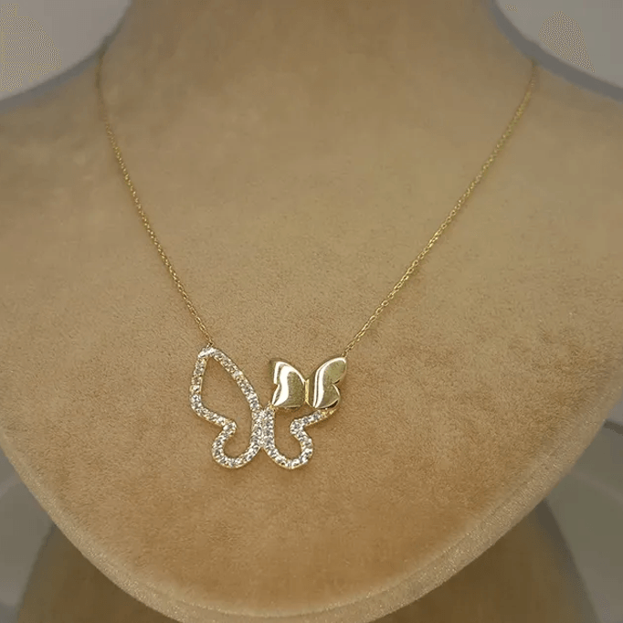 Kelebek  Altın Kolye