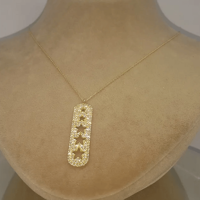 Altın Yıldızlar Kolye