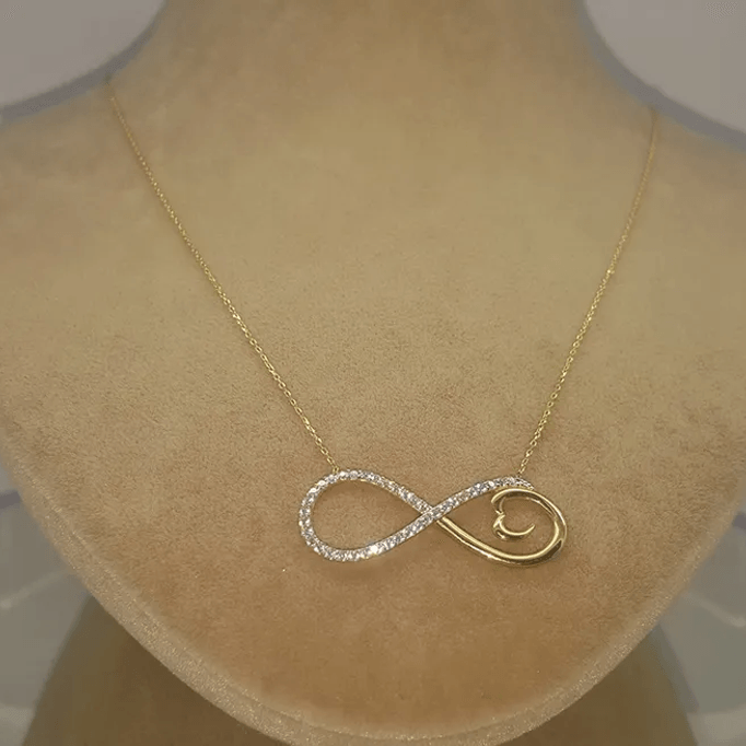 Sonsuzluk Kalpli Altın Kolye