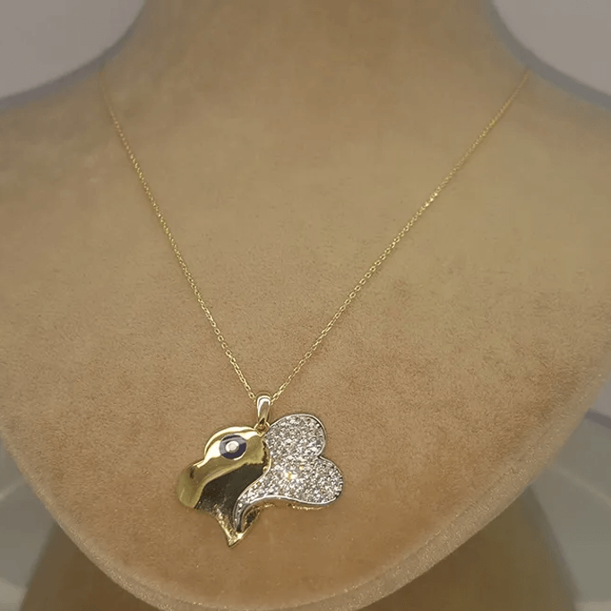 Taşı Taşsız Kalp Kolye