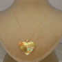 Çicekli Kalp Kolye