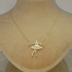 Balerin  Kız Altın Kolye