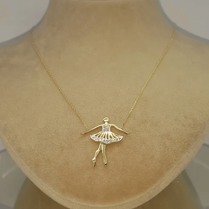 Balerin  Kız Altın Kolye