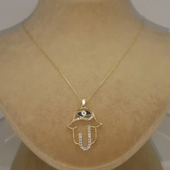 Fatma Anaeli Göz Altın Kolye