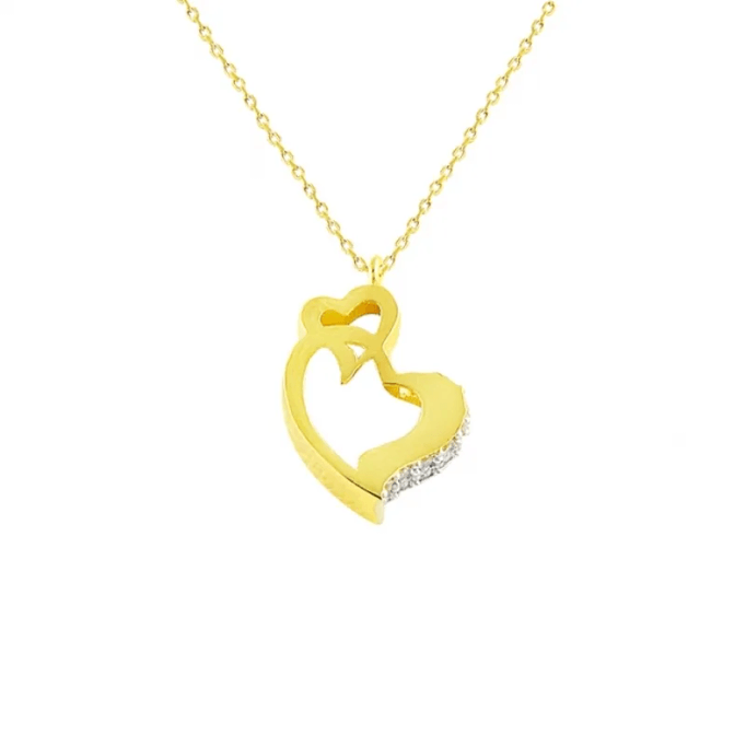 Kalp Altın Kolye 14k