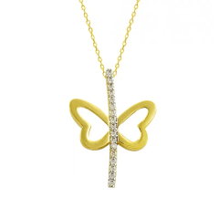 Narin Kelebek Altın Kolye