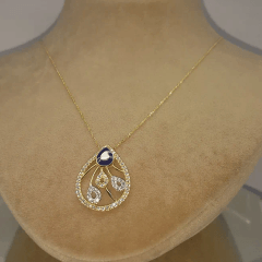 Damla Mineli  Altın Kolye