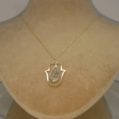 Muhammed Yazılı Fatma Ana Eli  Kolye