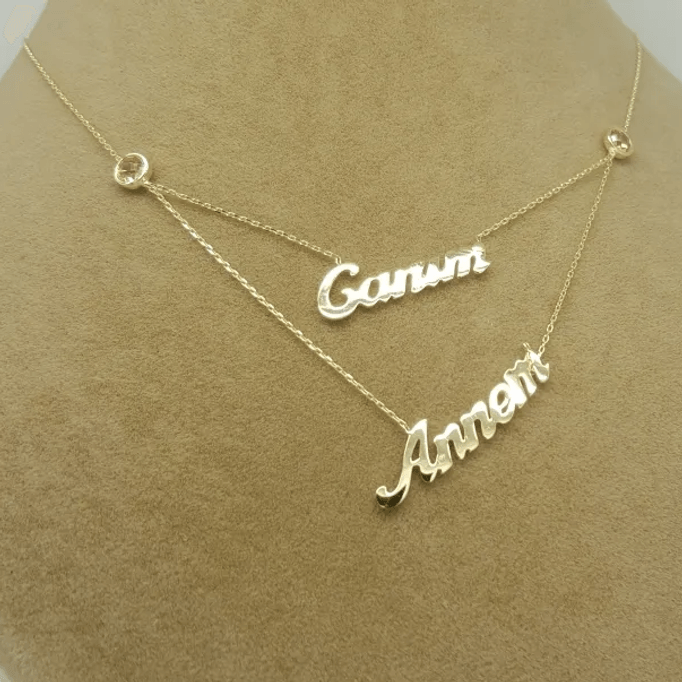 Canım Annem Yazılı Altın Kolye