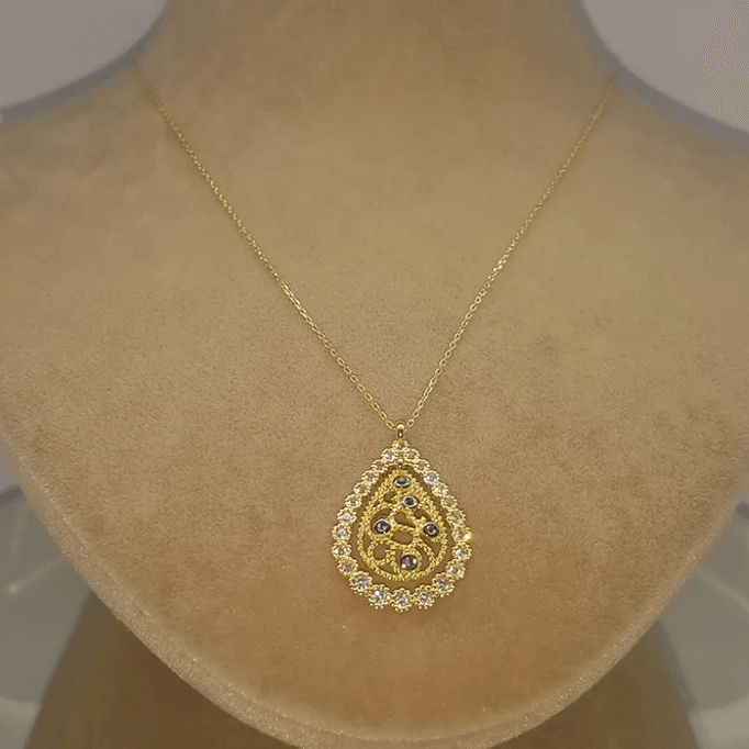 Rengarenk Altın Kolye