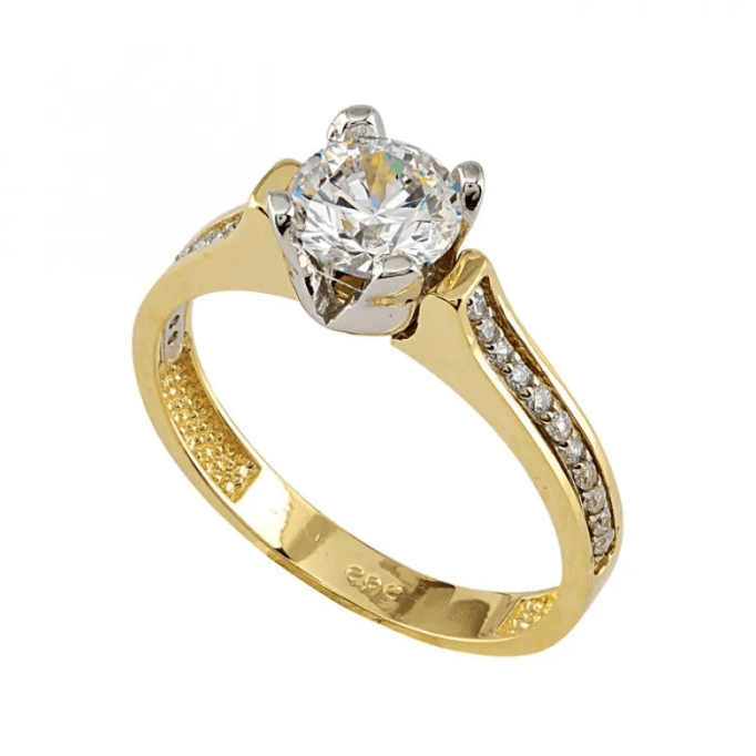 14 Ayar Altın Tektaş Yüzük