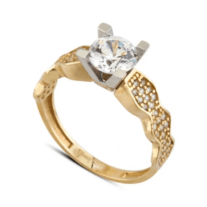 Tektaş Dalga Desen Yüzük