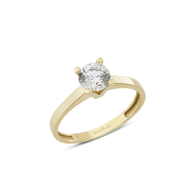 Sade Model Tektaş Yüzük