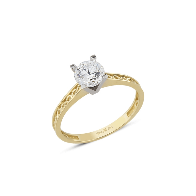 Sonsuzluk Desenli Tektaş Yüzük