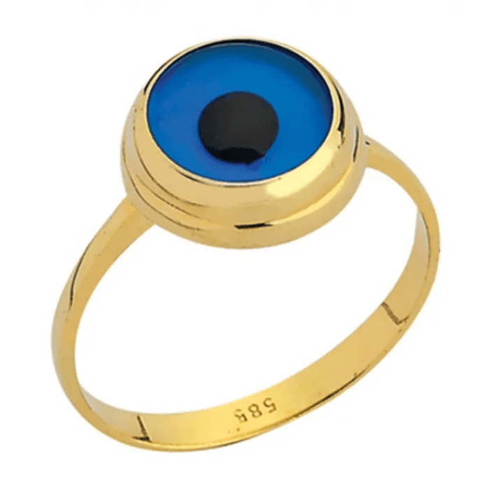 Göz Boncuklu 14k Altın Yüzük