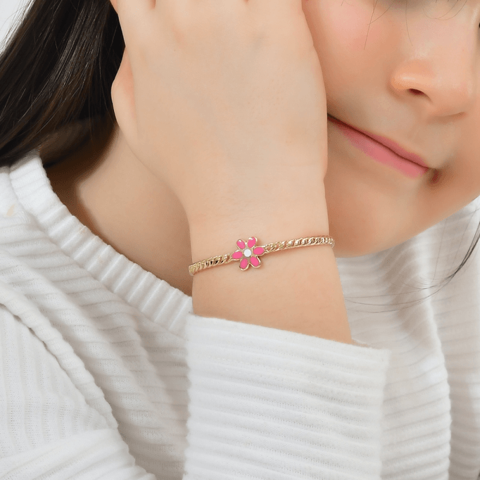 Pembe Papatya Çocuk Bileklik