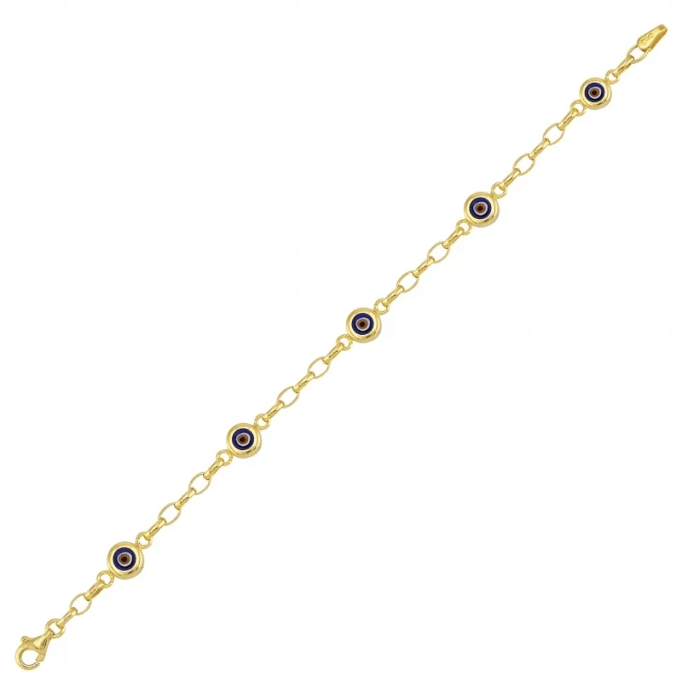 Nazar Boncuklu  Çocuk Altın Bilekliği