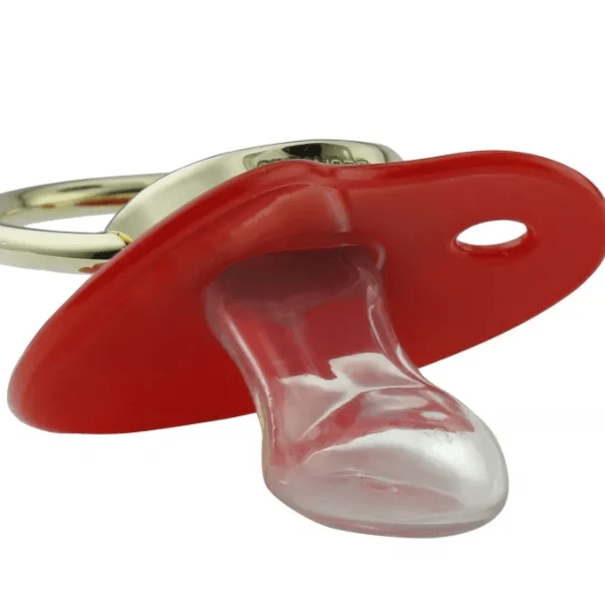 Atatürk İmzalı Altın Emzik -Kırmızı