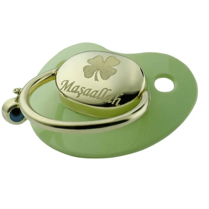 Çiçek Motifli Altın Emzik