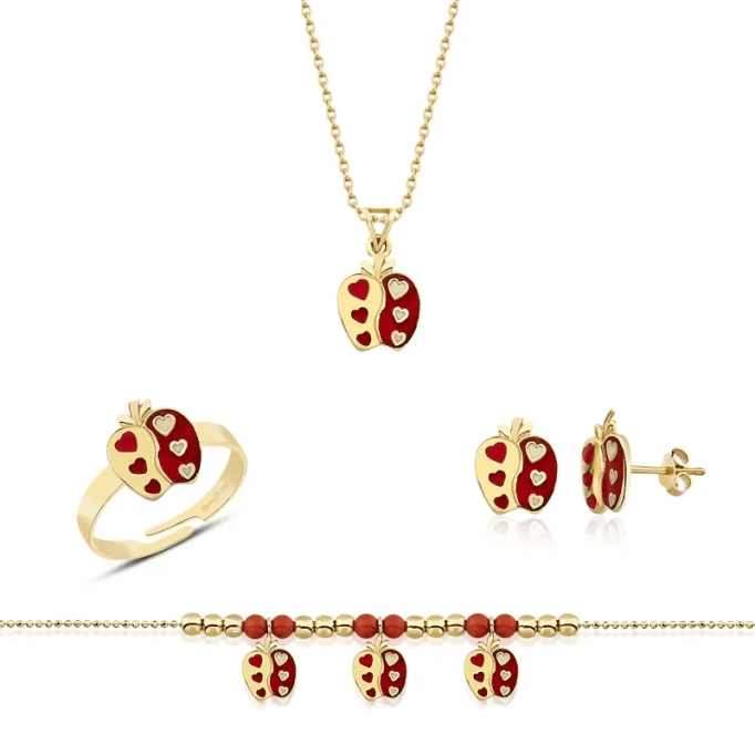 Altın Mineli Çocuk Takımı Elma Kırmızı