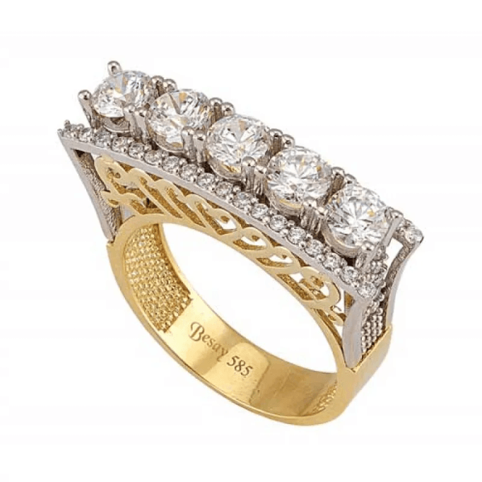 Gösterişli 14k Beştaş Yüzük