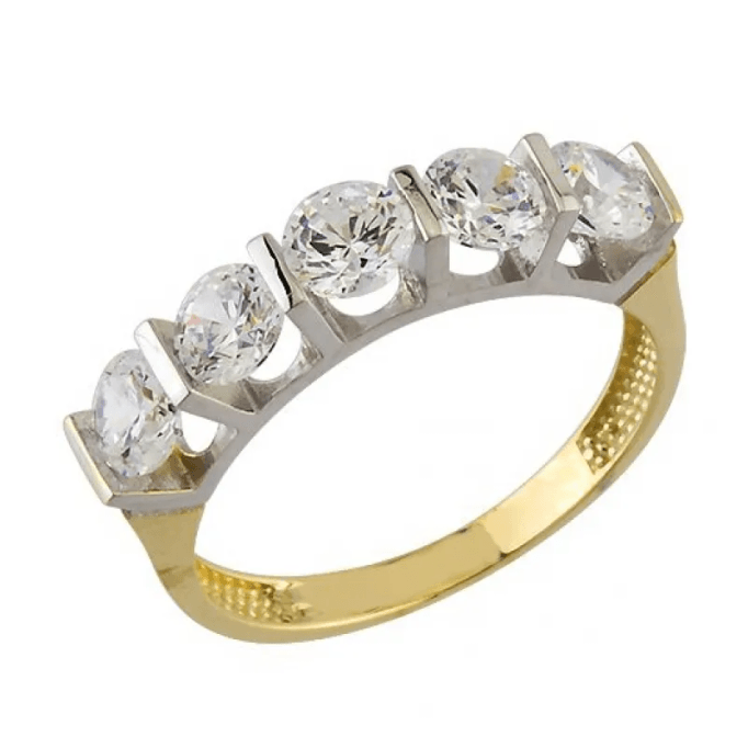 Beştaş Blok Beyaz AltınYüzük