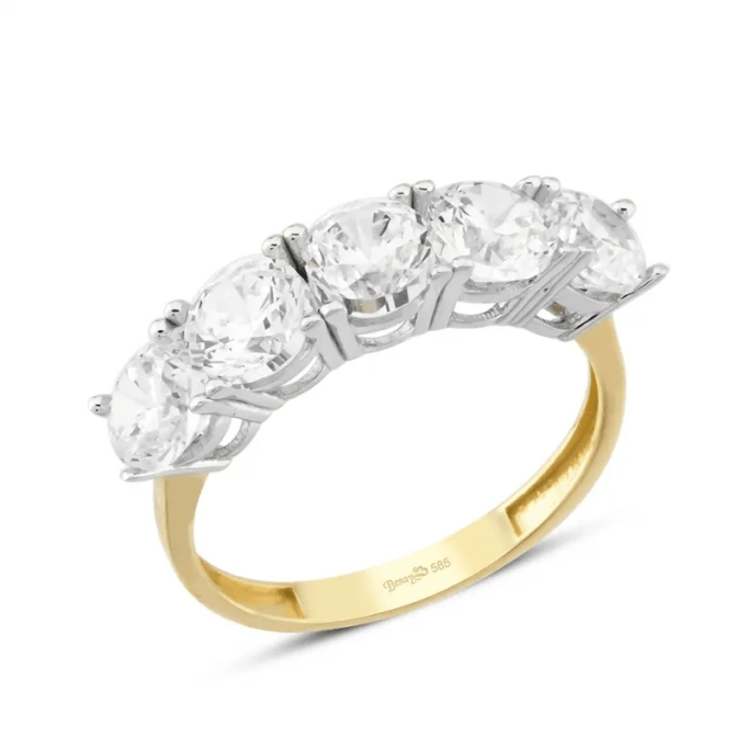 Beştaş Beyaz Çerçeveli Yüzük