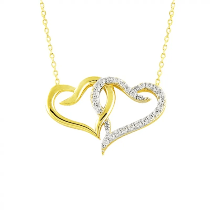 Taşlı ve Taşsız Kalpler Kolye