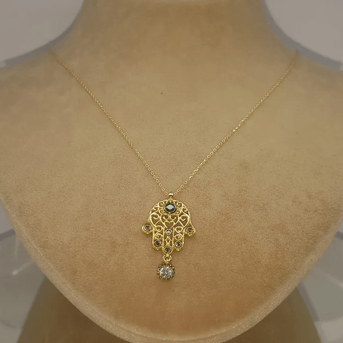 Fatma Anaeli Renkli Altın Kolye