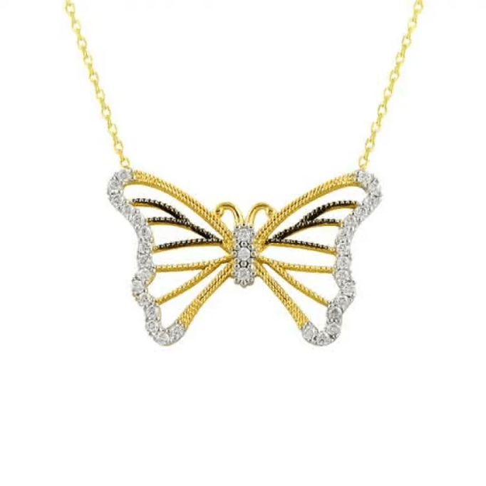 Kanatları Taşlı  KelbekAltın Kolye