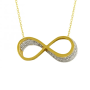 3 Boyutlu Sonsuzluk Altın Kolye