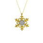 Yıldızlı Kar Tanesi Altın Kolye