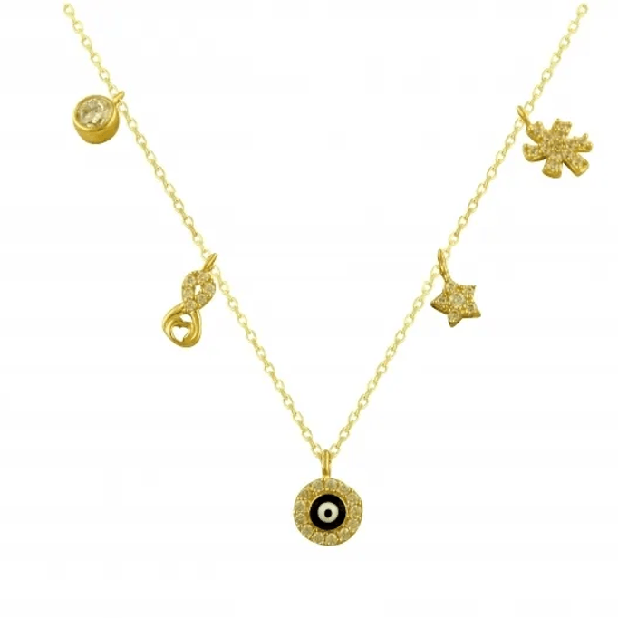 Nazar Boncuklu,Yıldız Altın Kolye