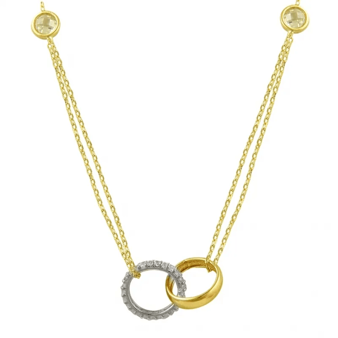 İçiçe Alyans Altın Kolye KLF862