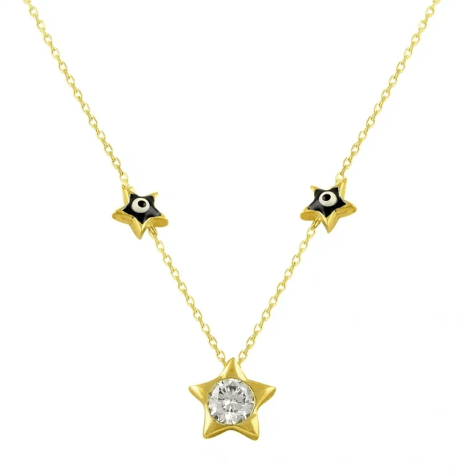 Yıldızlı Altın Kolye KLF892