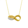 Üç Boyutlu Sonsuzluk Altın Kolye KLF940