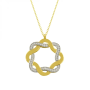 İçiçe Halkalar Altın Kolye KLF998
