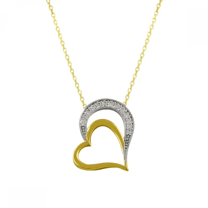 Asimetrik Kalp Altın Kolye KLF1114