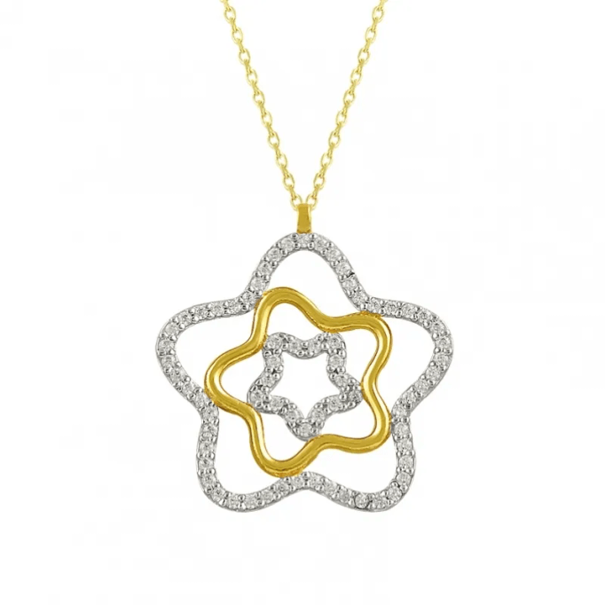 Çiçekler Altın Kolye KLF1281