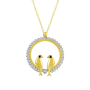 İki Kuş Altın Kolye KLF1330
