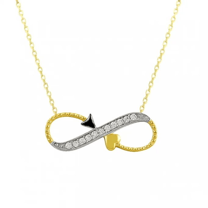 Oklu Sonsuzluk Altın Kolye KLF1341